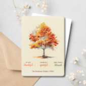 Autumn Herfst Tree Happy Thanksgiving gezegend Feestdagenkaart