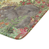 Autumn Herfst Woodland Squirrel Leaves Rustic Yell Snijplank (Hoek)