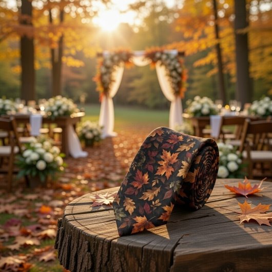 Autumn Heritage Leaves Luxury Fall Stropdas