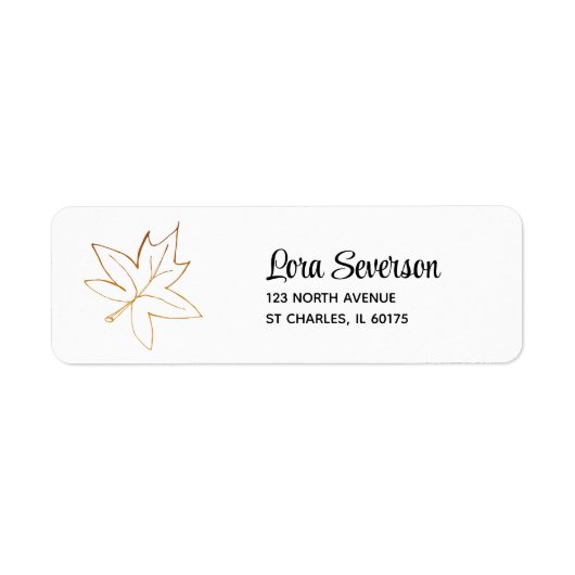 Autumn - het etiket van het Terugkeeradres van Map (Voorkant)