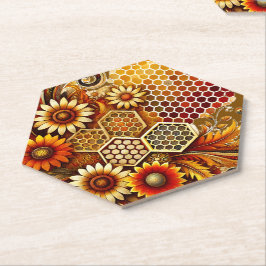 Autumn Hexagon Paper Onderzetter