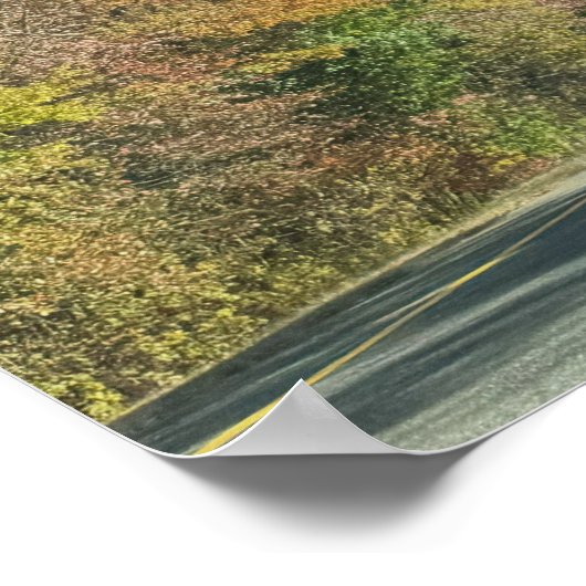 Autumn Highway Foto Poster (Hoek)