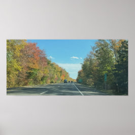 Autumn Highway Foto Poster