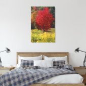 Autumn Home Gifts | Bladeren van rode mantels Canvas Afdruk (Insitu (Slaapkamer))