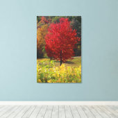 Autumn Home Gifts | Bladeren van rode mantels Canvas Afdruk (Insitu (Houten vloer))