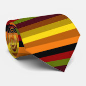 Autumn Horizontal Stripes Stropdas (Opgerold)