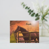 Autumn Horse Briefkaart (Staand voorkant)