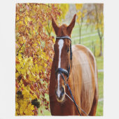 Autumn Horse Fleece Deken (Voorkant)