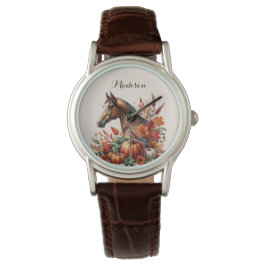 Autumn Horse Horloge