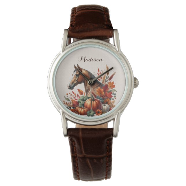 Autumn Horse Horloge (Voorkant)