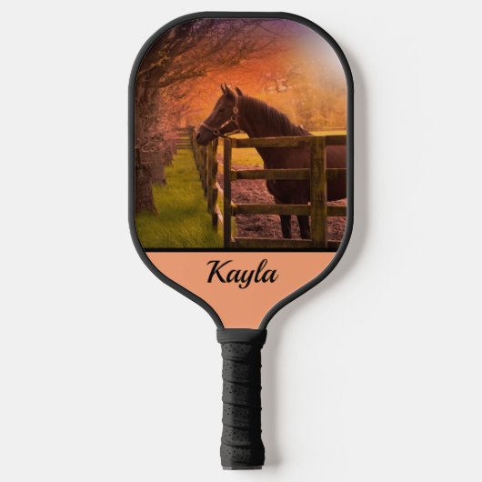 Autumn Horse Pickleball Paddle (Voorkant)