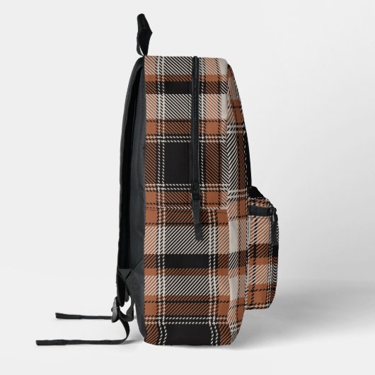 Autumn Hues Plaid Bedrukte Rugzak (Links)