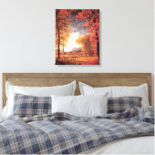 Autumn in America, Oneida County, NY Canvas Afdruk (Insitu (Slaapkamer))