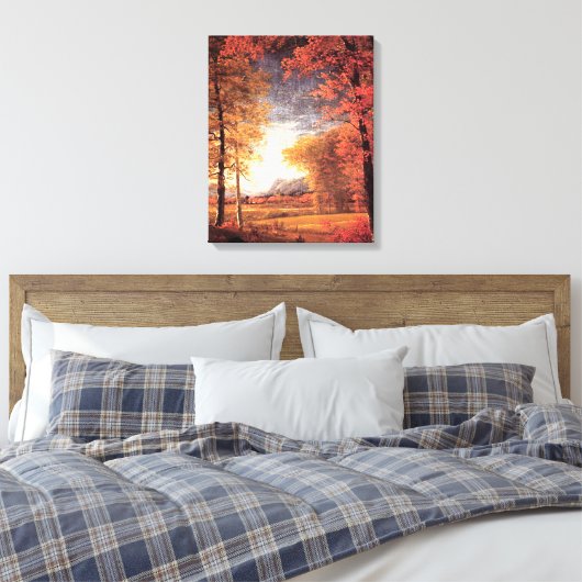 Autumn in America, Oneida County, NY Canvas Afdruk (Insitu (Slaapkamer))