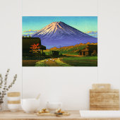 Autumn in Funatsu Mt Fuji Kawase Hasui 1953 Poster (Keuken)