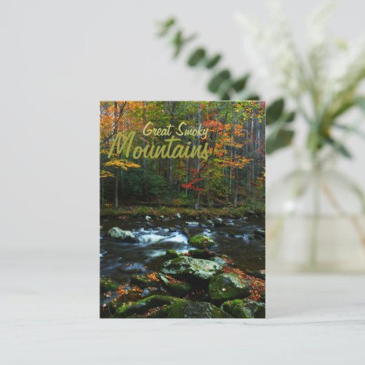 Autumn in het Grote Smoky-gebergte Briefkaart (Staand voorkant)