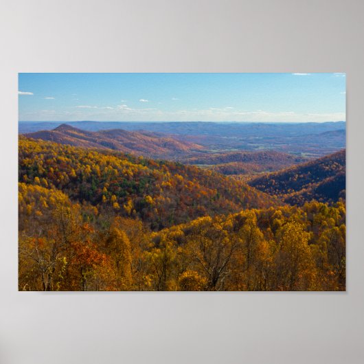 Autumn in het natuurpark Shenandoah, Virginia Poster (Voorkant)