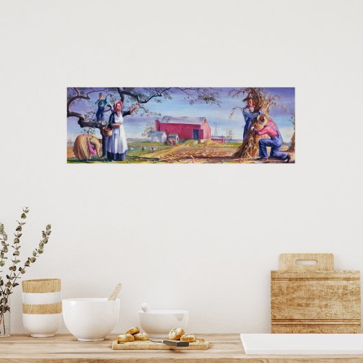 Autumn in Iowa Boerderij Life John O. Robert Sharp Poster (Keuken)