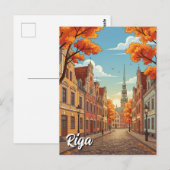 Autumn in Riga Latvia Travel Briefkaart (Voorkant / Achterkant)