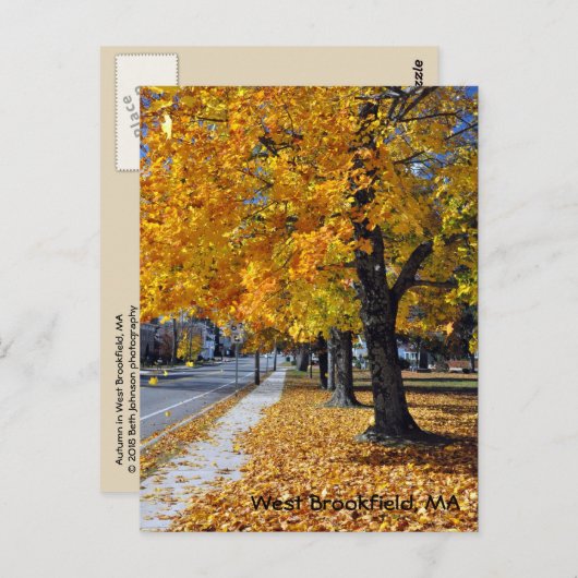 Autumn in West Brookfield, MA Briefkaart (Voorkant / Achterkant)