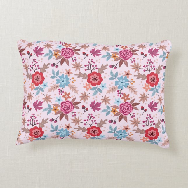 Autumn Inspired Rozen - Patroon Accent Pillow Kussen (Achterkant)