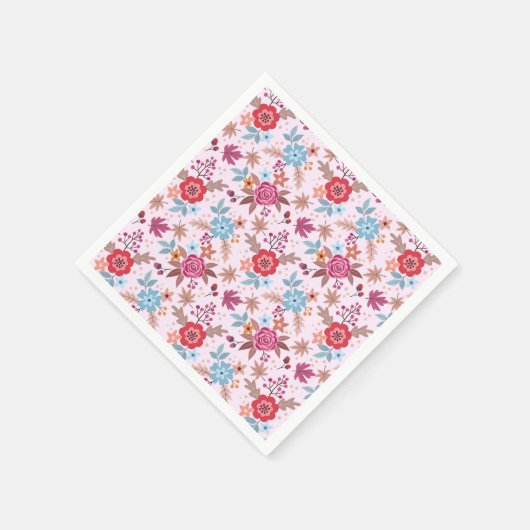 Autumn Inspired Rozen Pattern Print servetten (Hoek)