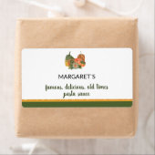 Autumn inspireerde schattige aangepaste tekst Sauc Etiket (Insitu)