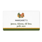 Autumn inspireerde schattige aangepaste tekst Sauc Etiket (Voorkant)