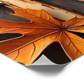 Autumn Intruder: Wasbeer op het hek van het piket Poster (Hoek)