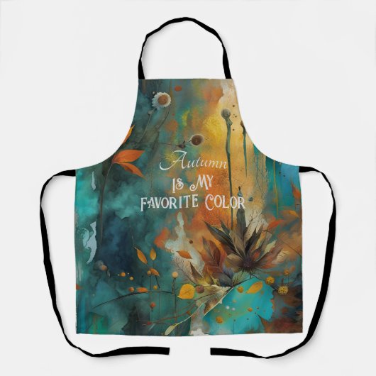 Autumn is mijn favoriete kleur Rust Gold Abstract Schort (Voorkant)