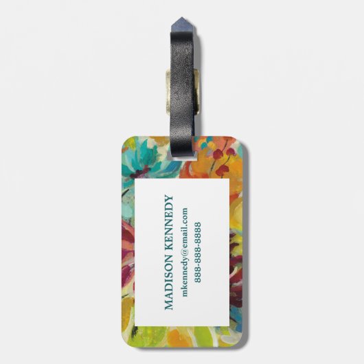 Autumn Joy Flowers Bagagelabel (Achterkant verticaal)