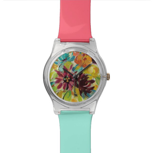 Autumn Joy Flowers Horloge (Close Up)