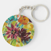 Autumn Joy Flowers Sleutelhanger (Achterkant)