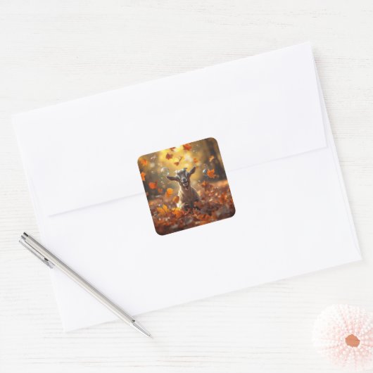 Autumn Joy Vierkante Sticker (Envelop)