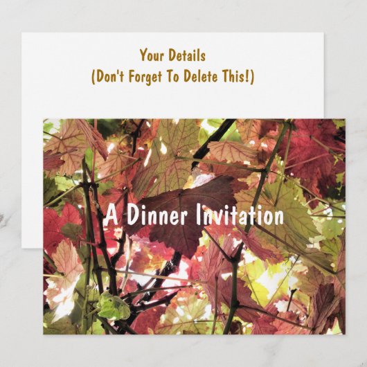 AUTUMN KAART (Voorkant / Achterkant)