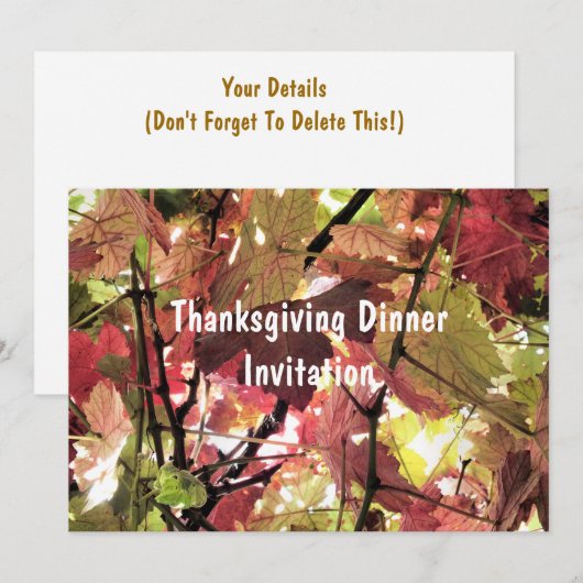 AUTUMN KAART (Voorkant / Achterkant)