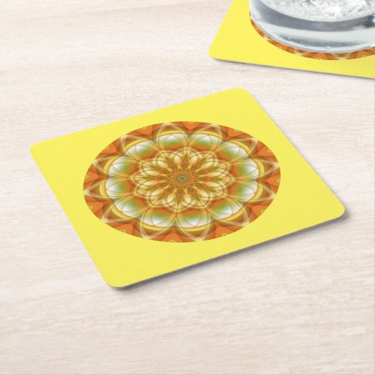 Autumn Kaleidoscope Kartonnen Onderzetters (Schuin)