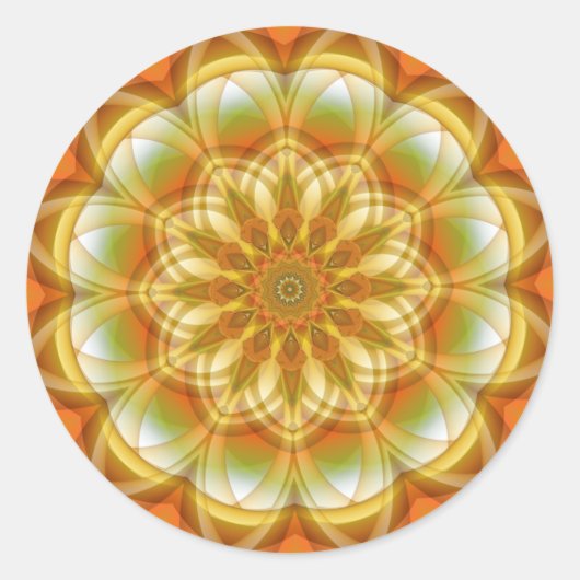 Autumn Kaleidoscope Ronde Sticker (Voorkant)