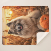 Autumn Keeshond Sherpa Deken (Voorkant (horizontaal))