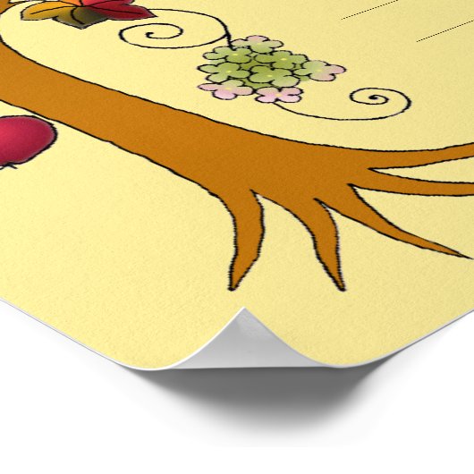 Autumn ketubah met boom of Life - B Poster (Hoek)