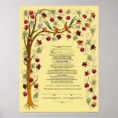 Autumn ketubah met boom of Life - B Poster (Voorkant)