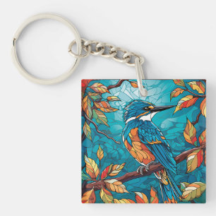 Autumn Kingfisher Acryl Sleutelhanger