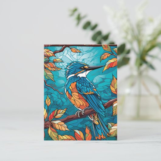 Autumn Kingfisher Briefkaart (Staand voorkant)