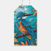 Autumn Kingfisher Gift Label Cadeaulabel (Voorkant)