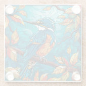 Autumn Kingfisher Glass Onderzetter (Achterkant)
