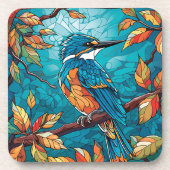 Autumn Kingfisher Hard Plastic Onderzetter (Voorkant)