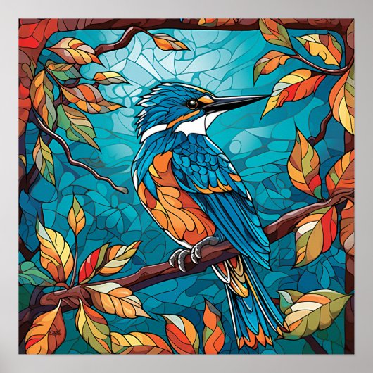 Autumn Kingfisher Poster (Voorkant)