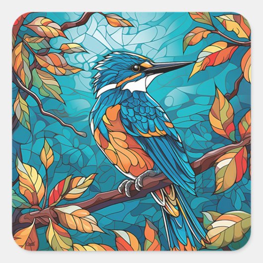 Autumn Kingfisher Sticker (Voorkant)