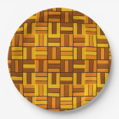 Autumn kleuren, van keramisch uitziend getild patr papieren bordje (Voorkant)