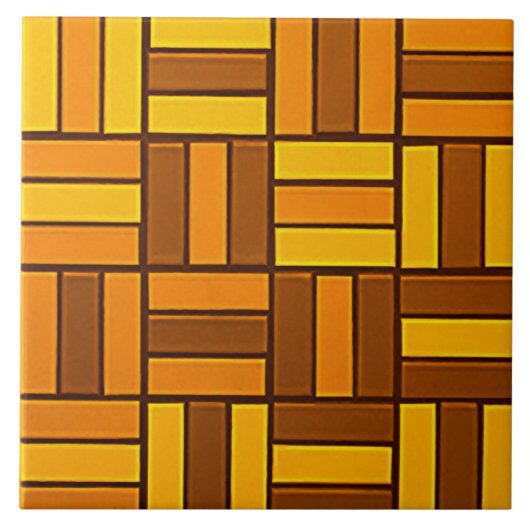 Autumn kleuren, van keramisch uitziend getild patr tegeltje (Voorkant)